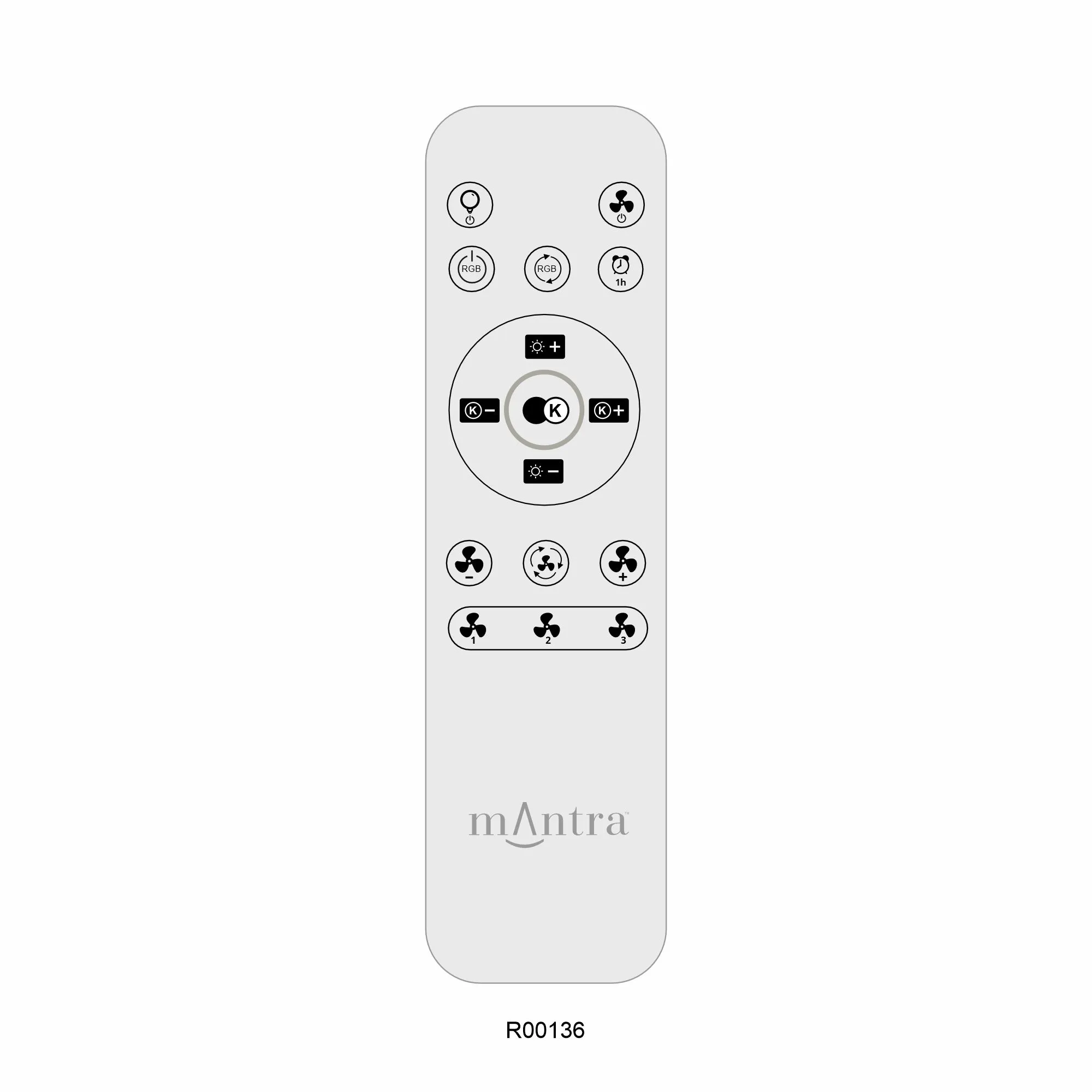 Gamer 40W LED Dimmable White/RGB Ceiling Light & Fan; Remote M8292  Mantra Gamer